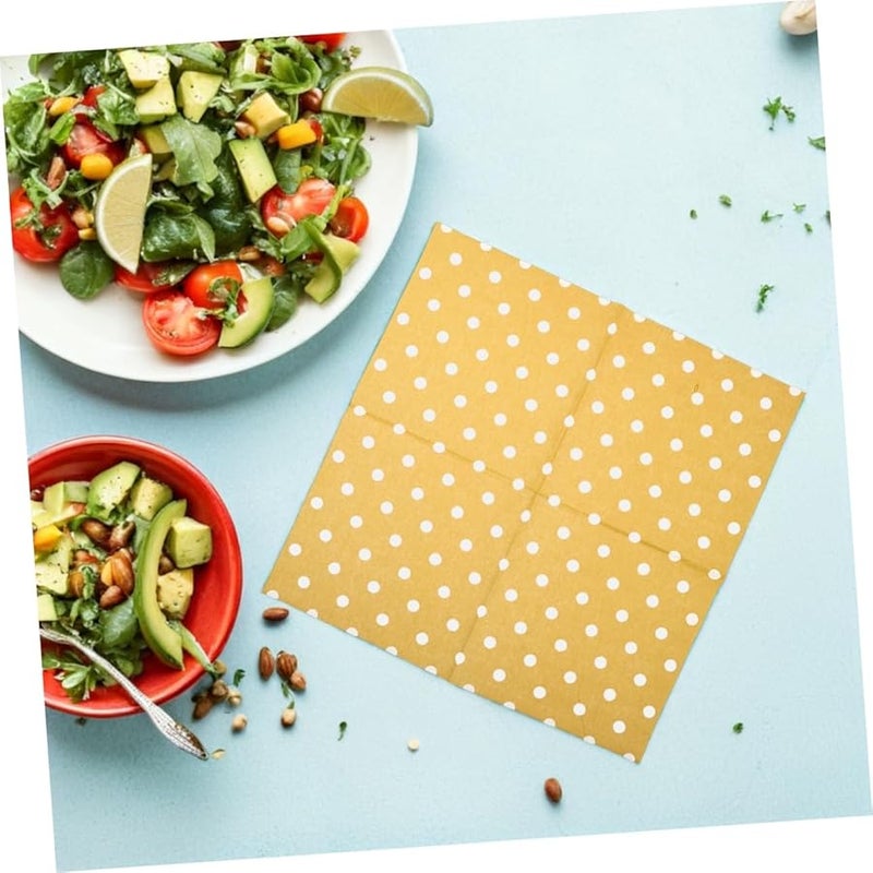 Beaupretty 16 حزمة مناديل ورقية تستخدم لمرة واحدة مطبوعة بأنماط أنيقة من النقاط لحفلات الزفاف وأعياد الميلاد والعشاء - Image 5